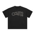 Calm Ways Outline Tee—Washed Black (Swipe)