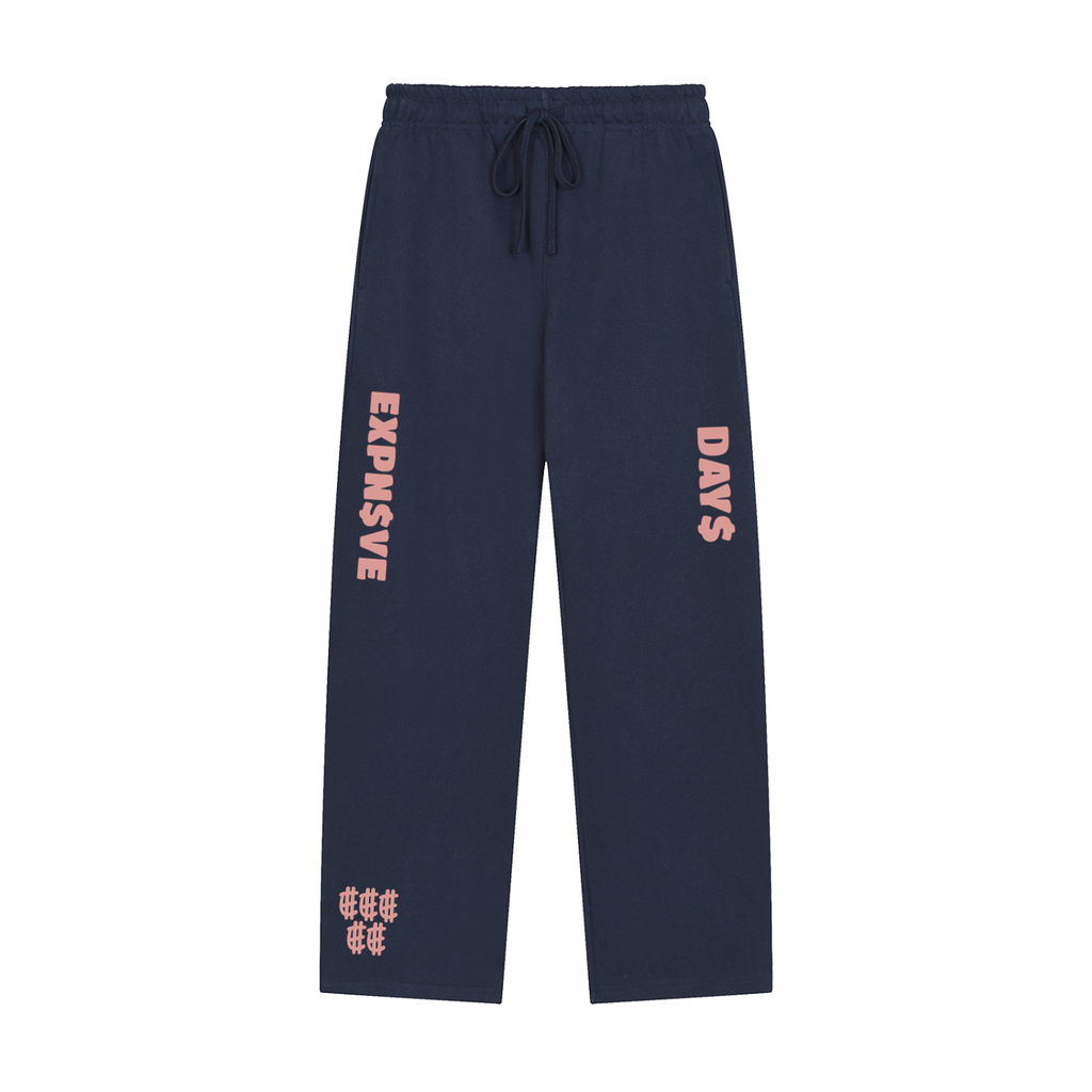 EXPN$VE DAY$ SWEATPANTS — NAVY/ROSE