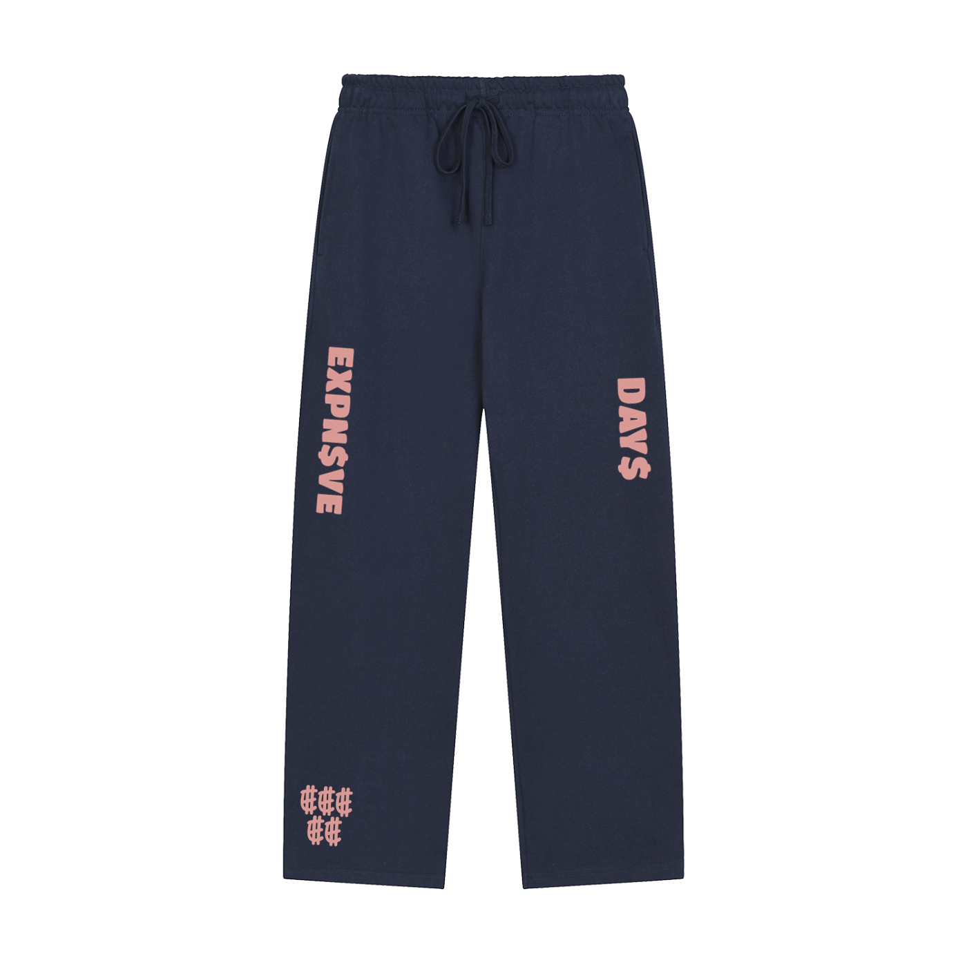 EXPN$VE DAY$ SWEATPANTS — NAVY/ROSE