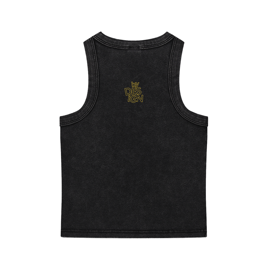 CALM Spark snow Washed Tank—Black