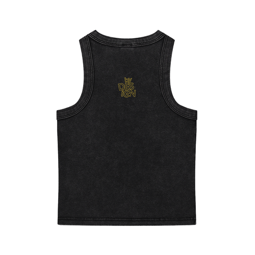 CALM Spark snow Washed Tank—Black