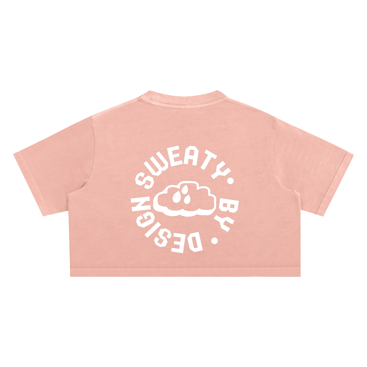 Step One Women's Crop Tee—Pink/White (Swipe)