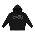 Calm Ways Outline Oversized Hoodie—Washed Black (Swipe)