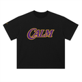 CALM Show Heavyweight Drop Shoulder Cotton Tee–Black