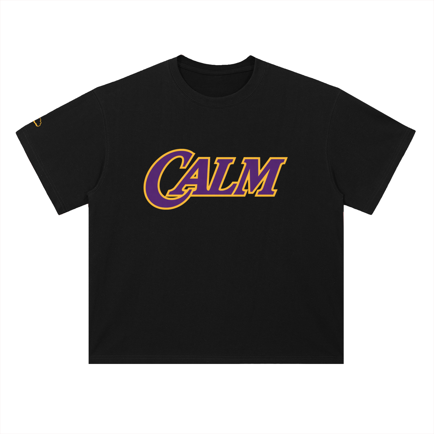 CALM Show Heavyweight Drop Shoulder Cotton Tee–Black
