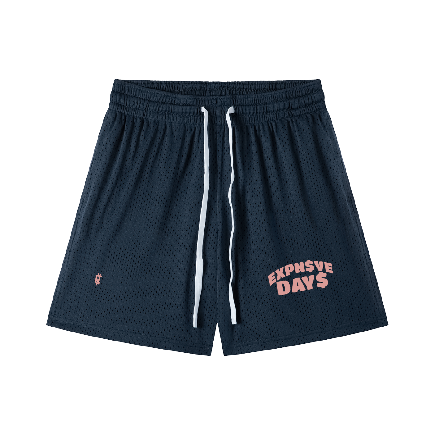 EXPN$VE DAY$ MESH SHORTS —NAVY/ROSE