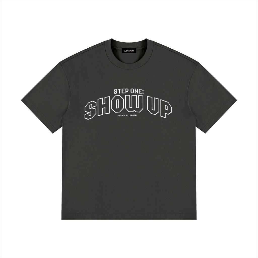 Step One—Tee Dark Gray/White (Swipe)