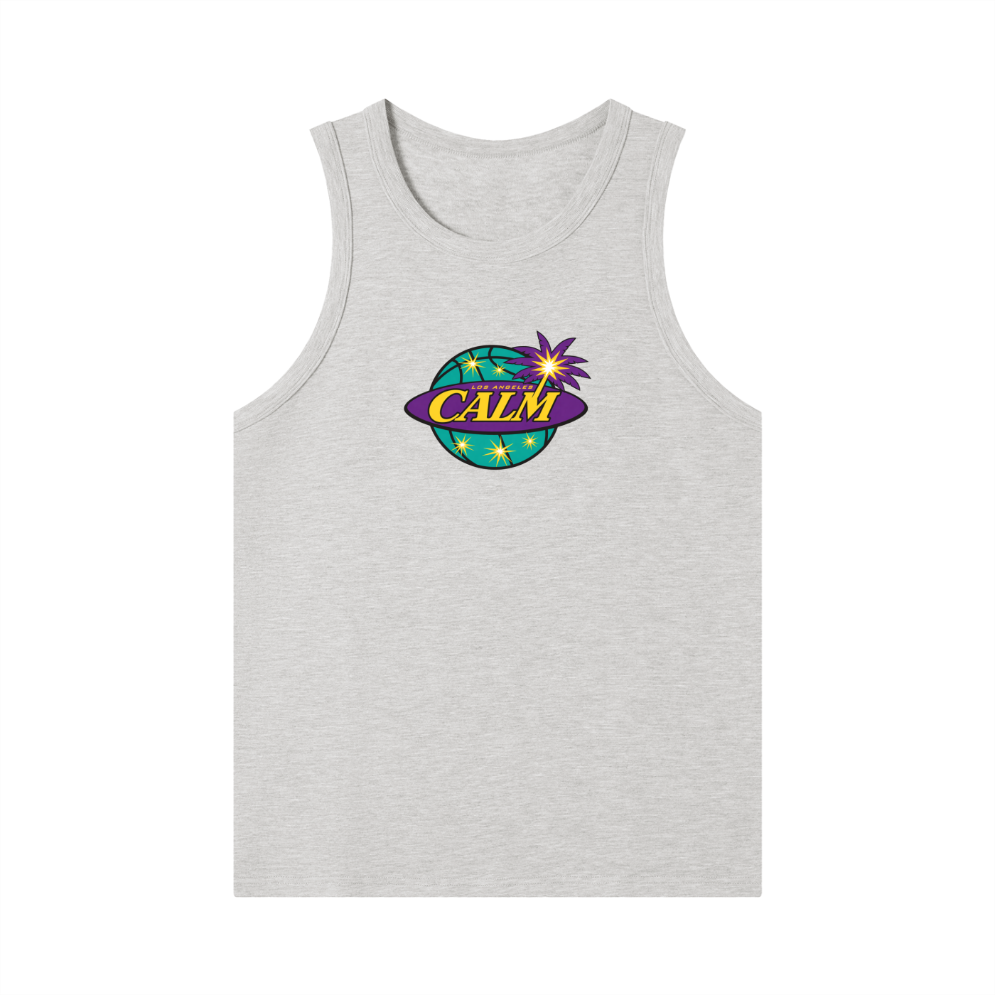CALM Spark  Heavyweight Ribbed Tank Top—Heather Gray
