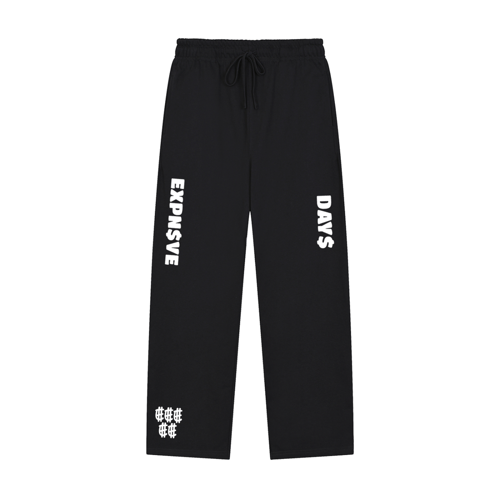 EXPN$VE DAY$ SWEATPANTS — BLACK/WHITE