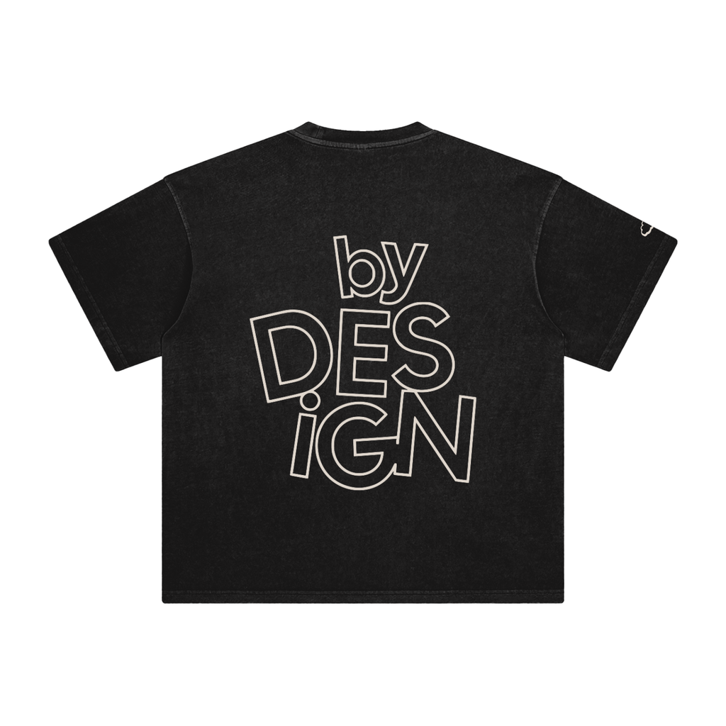 Calm Ways Outline Tee—Washed Black (Swipe)