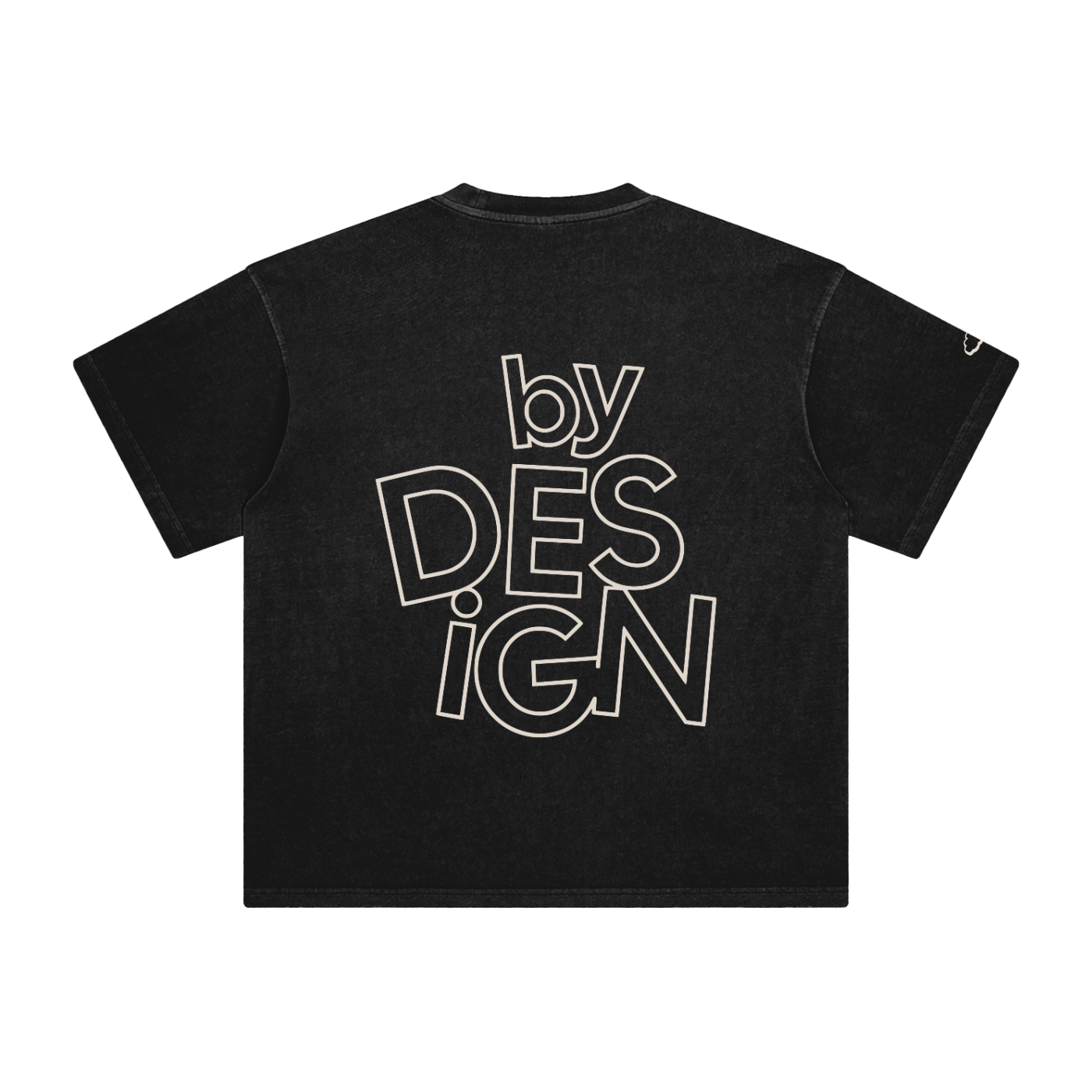 Calm Ways Outline Tee—Washed Black (Swipe)