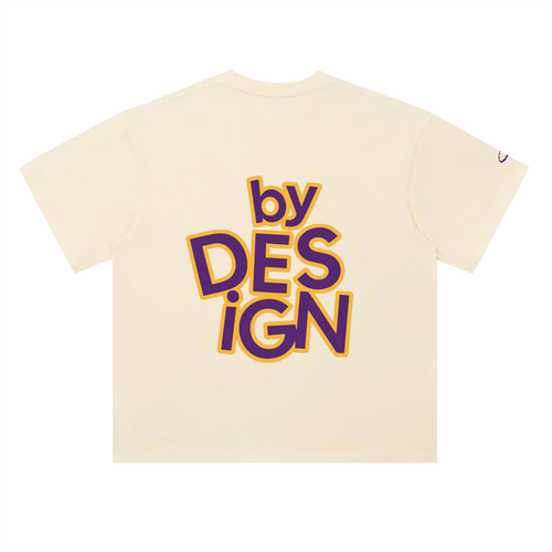 CALM Show Heavyweight Drop Shoulder Cotton Tee–Cream