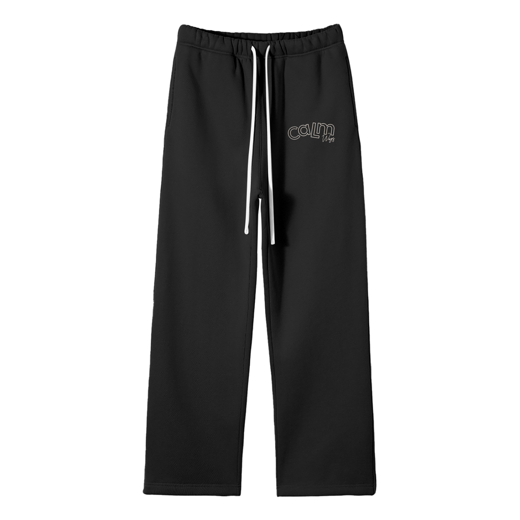 Calm Ways Outline Sweatpants—Black (Swipe)