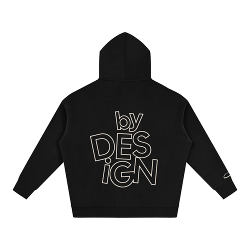 Calm Ways Outline Oversized Hoodie—Washed Black (Swipe)
